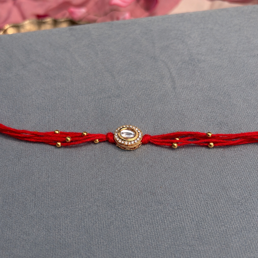 Kundan Halo Rakhi