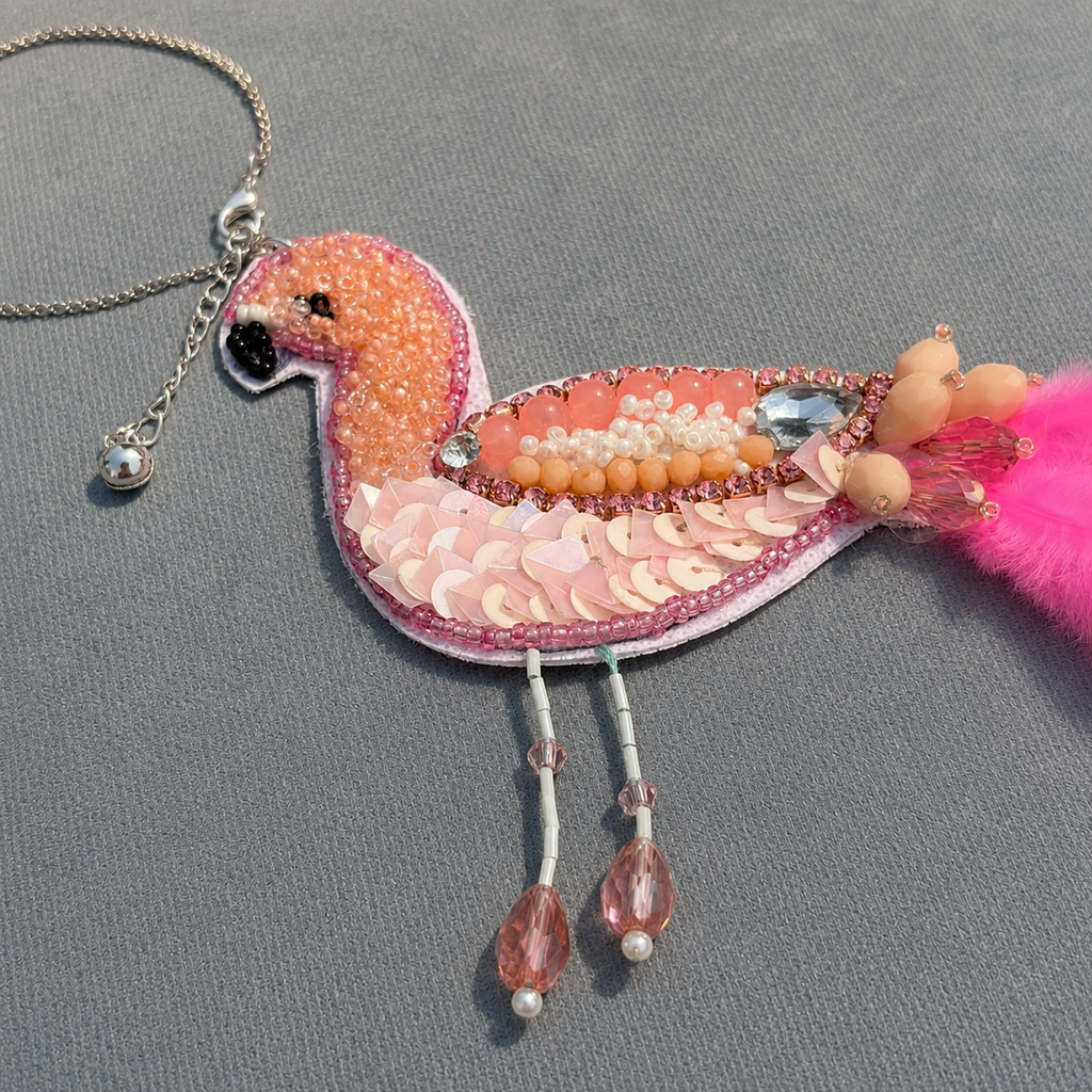 Flamingo Feather Charm Rakhi